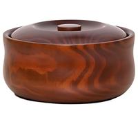 Bol de Madera con Tapa, Recipiente de Almacenamiento Seguro para Alimentos, Ideal para Fideos, Sopas, Frutos Secos y Dulces, Limpiar Solo con un PañO HúMedo(22-23cm)