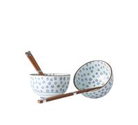Bol para comer SNOWFLAKE, juego de 2 piezas, 500 ml, con palillos, MIJ