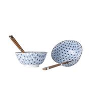 Bol para comer STARBUST, 500 ml, juego de 2 piezas, con palillos, MIJ