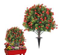 Bola de artificial de topiario, 60 cm / 24 in, resistente a los rayos | Planta de boj sintética con estaca para puerta delantera, porche, patio, jardín, maceta, balcón, entrada