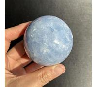 Bola de cristal de celestita azul natural decoración del hogar de cuarzo con base, 30 mm