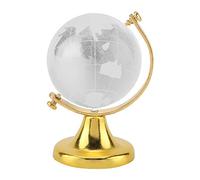 Bola de Cristal del Globo del Mundo 3D, Mini Globo de Cristal Esfera de Escritorio Transparente Pantalla, Terráqueo Mapa del Mundo de Cristal Esfera Decoración Oficina Educativa Geográfica Moderna