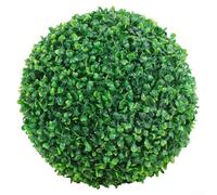 Bola de hierba artificial de plástico verde de 18 cm para decoración de jardín y exhibición de ventana de tienda al aire libre resistente a los rayos UV adorno topiario falso (B)