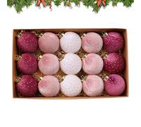 Bola de Navidad, bola rústica, bolas colgantes para Navidad, diseño de granja suave, función de suspensión fácil, herramienta de exhibición de invierno, accesorio de vacaciones para baño, noche
