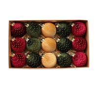 Bola de Navidad, bola rústica, bolas colgantes para Navidad, diseño de granja suave, función de suspensión fácil, herramienta de exhibición de invierno, accesorio de vacaciones para baño, noche