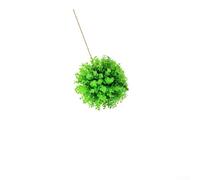 Bola de topiario artificial con cadena colgante, decoración realista de boj sintético, resistente a los rayos UV, resistente a la intemperie, esferas verdes de plástico (B 20 cm)