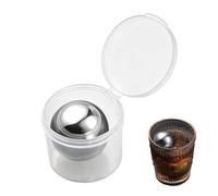 Bola Enfriadora Para Espresso | Herramienta Refrigerante Reutilizable | Piedras De Acero Inoxidable Para Whisky | Para Bourbon, Café, Espresso, Bebidas, Camping, Hogar, Bar, Y Picnic