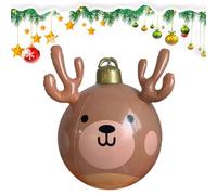 Bola hinchable genérica de renos navideños, gran bola decorativa de PVC para exteriores | Decoración festiva para jardín, césped, porche y árbol de Navidad | Crea un ambiente mágico de fiesta