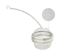 Oryx Hogar Bola malla para especias, té y legumbres Ø 9 cm Acero inoxidable con cadena