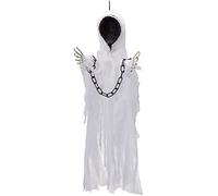 Boland 74551 - Decoración figura fantasma sin rostro, decoración para fiestas, decoración colgante terrorífica, decoración para Halloween o carnaval