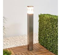 Bolardo luminoso LED Lindby Baily, altura 80 cm, acero inoxidable, IP44