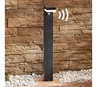 Bolardo luminoso LED solar Chioma de Lindby, antracita, sensor