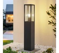 Bolardo luminoso Lindby Peldar, antracita/transparente, 80 cm