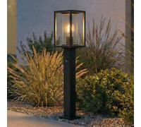 Bolardo luminoso Lucande Ferda, 60 cm, con sensor, antracita, IP44