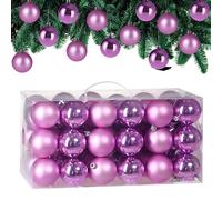 Bolas árbol Navidad set de 54 rosa decoración mate/brillante
