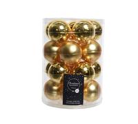 Bolas de árbol de Navidad doradas, brillo y mate, 20 unidades, cristal, 6 cm de diámetro, 20 unidades, 6 cm