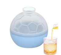 Bolas de hielo para hacer mismo, molde de fútbol de silicona, apto para alimentos y novedosos recipientes creativos, grandes moldes redondos para bolas de hielo, para cocina, interior, comida