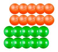 Bolas de Lotería de Plástico PVC, 20 Piezas, Abribles | Naranja y Verde, Diseño Reutilizable, para Sorteo y Reunión Anual, Formato Ligero