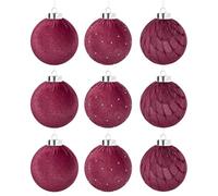 Bolas de Navidad de terciopelo bola decorativa colgante con suspensión