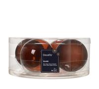 Bolas de Navidad de vidrio de 8 cm, 4 unidades - mate y brillante transparente - Grandes bolas para el árbol de Navidad para Navidad - Adornos para el árbol de Navidad y decoración para el árbol de