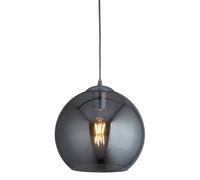 Bolas de suspensión contemporáneas Arce cromado Vidrio de Humo 1 Luz E27 D30Cm