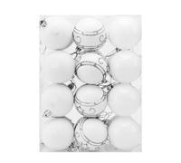 CASARIA® Bolas Árbol de Navidad Set Completo 24 Pzs. Adornos Decoración Brillante Mate Colgante Blanco