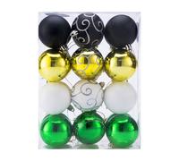 Bolas para árbol de Navidad set de 24 plástico multicolor