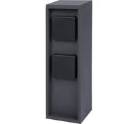 BOLD 19363 Columna de Toma de Corriente para Exteriores (Columna de Toma de Corriente) con Enchufe Doble en Antracita (Columna de Toma de Corriente para Exteriores IP44 | 3680 vatios)