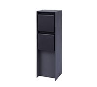 Bold 19523 Abano Columna de energía para Exteriores (Columna de energía) con Enchufe Doble en Antracita (Columna de energía para Exteriores IP44 | 3680 vatios | Embalaje sin plástico)