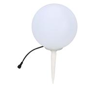 BOLD Bola decorativa LED para sistema de 24 V (incluye estaca y gancho colgante, 3000 K, IP67, regulable con controlador negrita), color blanco