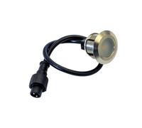 BOLD Juego de 2 lámparas LED empotrables en el suelo de acero inoxidable para sistema de 24 V (incluye cable de PVC de 15 cm, IP67, 3000 K, regulable con controlador Bold)