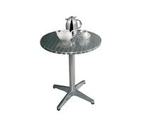 Bolero Bistro U426 - Mesa redonda de acero y aluminio, 800 mm, para jardines, eventos, restaurantes