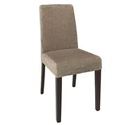 Bolero GK999 - Sillas de comedor beige, juego de sillas sin reposabrazos para cocina, sala de estar (2 unidades)