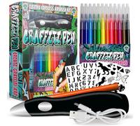 Bolígrafo aerógrafo eléctrico, pulverizador aerógrafo eléctrico inalámbrico recargable, bolígrafo pulverizador de acuarela, juego de rotuladores aerógrafo de 12 colores, pinturas de acuarela lavables