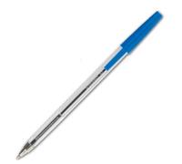 Boligrafo transparente q-connect azul medio kf26039 - KF26039