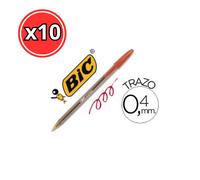 BOLIGRAFO BIC CRISTAL AZUL ORIGINAL - COLORES Y PACKS SURTIDOS - BOLIGRAFO CLASICO BIC - ESENCIAL DE ESCRITURA Red 10 und