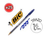 BOLIGRAFO BIC CRISTAL LARGE 1.6mm PACK 25 UNIDADES Blue