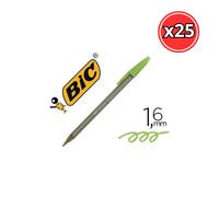 BOLIGRAFO BIC CRISTAL LARGE 1.6mm PACK 25 UNIDADES Green