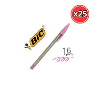 BOLIGRAFO BIC CRISTAL LARGE 1.6mm PACK 25 UNIDADES Pink