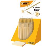 Bolígrafo BIC Cristal Shine Gold Ink, Expositor x40