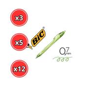 BOLIGRAFO BIC GEL-OCITY QUICK DRY 0.7 PACK DE 3, 5 Y 12 UNIDADES