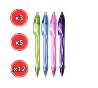 BOLIGRAFO BIC GEL-OCITY QUICK DRY 0.7 PACK DE 3, 5 Y 12 UNIDADES