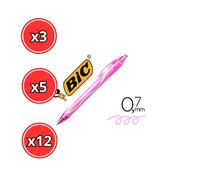 BOLIGRAFO BIC GEL-OCITY QUICK DRY 0.7 PACK DE 3, 5 Y 12 UNIDADES