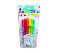 Boligrafo carioca fiorella fluo surtido estuche de 6