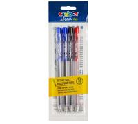 Boligrafo carioca sfera retractil 1.0mm bolsa de 4 colores surtidos