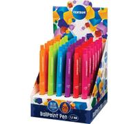 Boligrafo centrum retractil pyramid tinta azul colores surtidos exposi