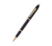 Bolígrafo Century II lacado en negro con citas chapadas en oro de 23 quilates