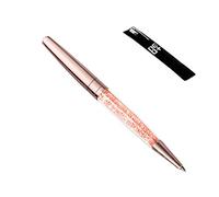 Bolígrafo de cristal fabricado con 140 elementos de cristal brillante. Incluye bolígrafo y recambio (oro rosa)