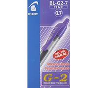 Pilot Pen Bolígrafo de gel G-2 0,7 mm retráctil recargable Violeta Pack de 12
