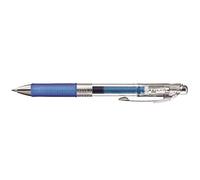 Bolígrafo Energel Pure retráctil con punta de bola. Escritura en color azul.